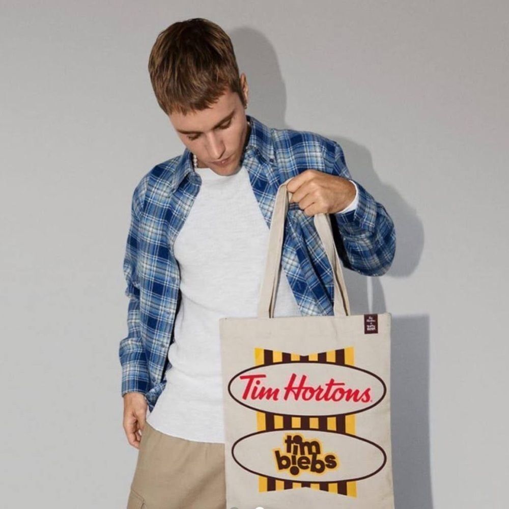 𝅺Justin Bieber X Tim Hortons Collab Tote Bag​​​